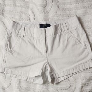 J Crew White Chino Shorts Classic Cotton Size 4